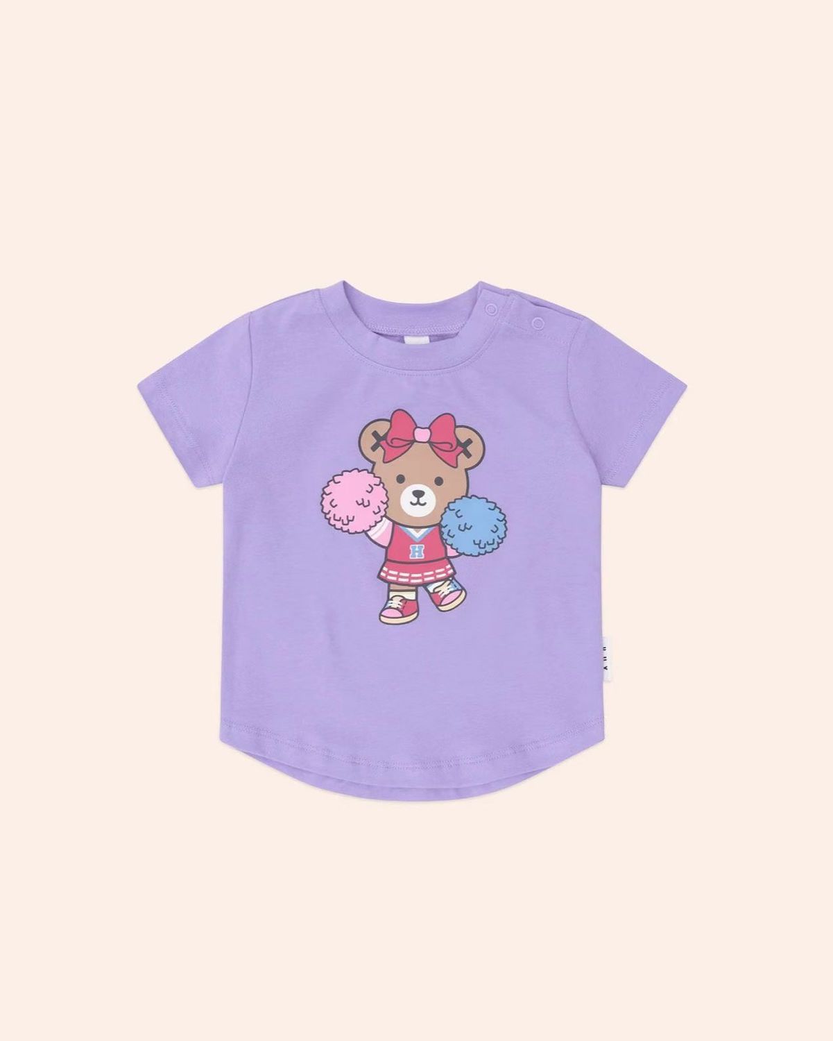 HUXBABY CHEERLEADER HUXETTE TEE, Color: VIOLET, Size: 3Y