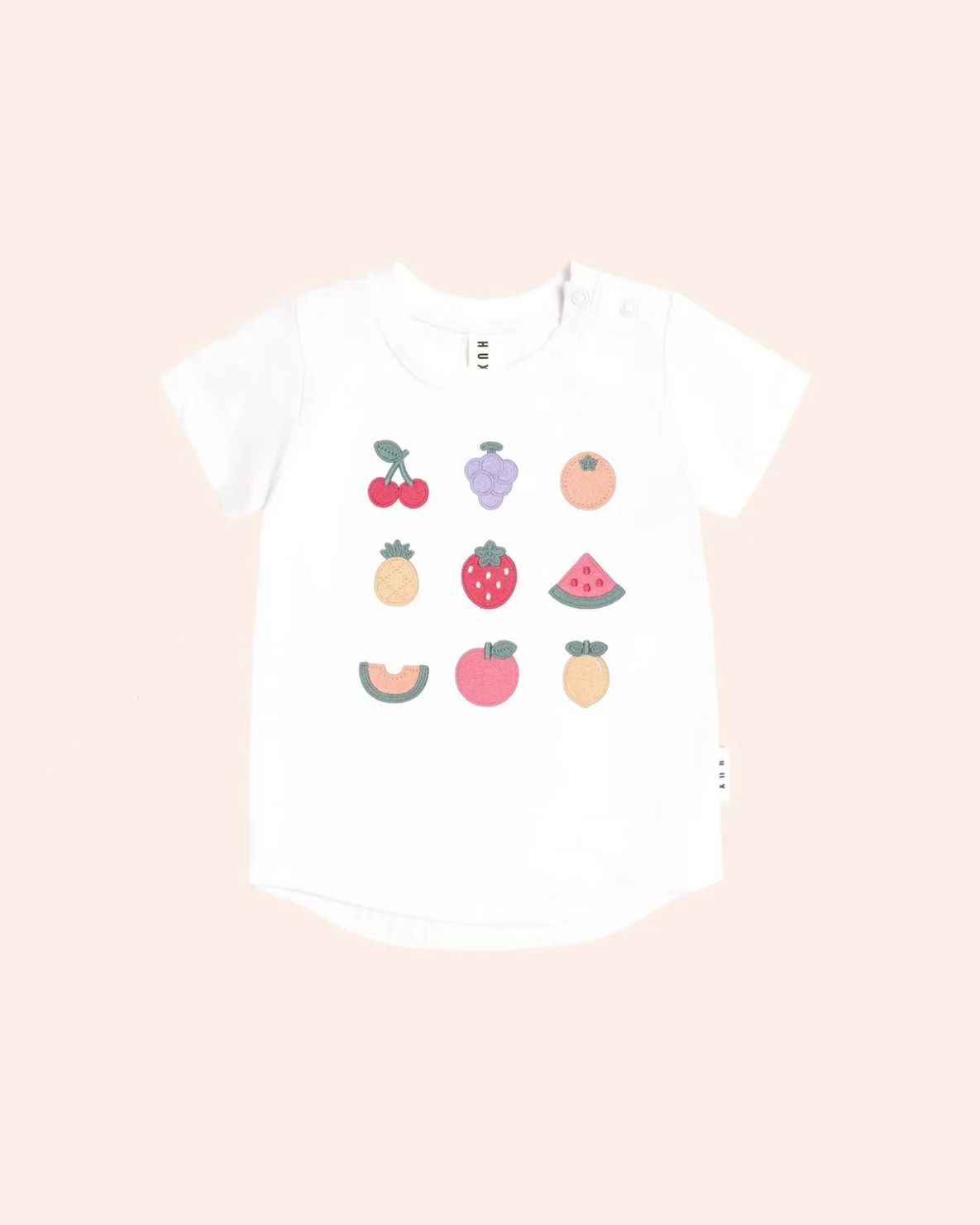 HUXBABY FRUIT SALAD TEE, Color: WHITE, Size: 3Y