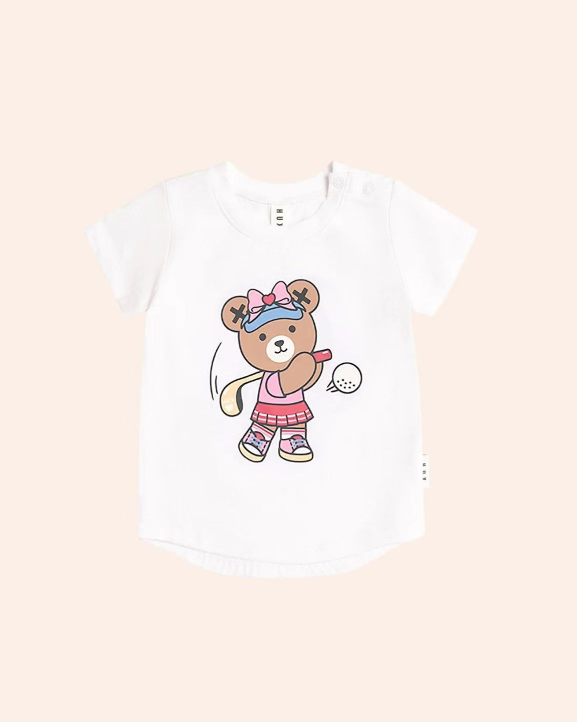 HUXBABY GOLFER HUXETTE TEE, Color: WHITE, Size: 3Y