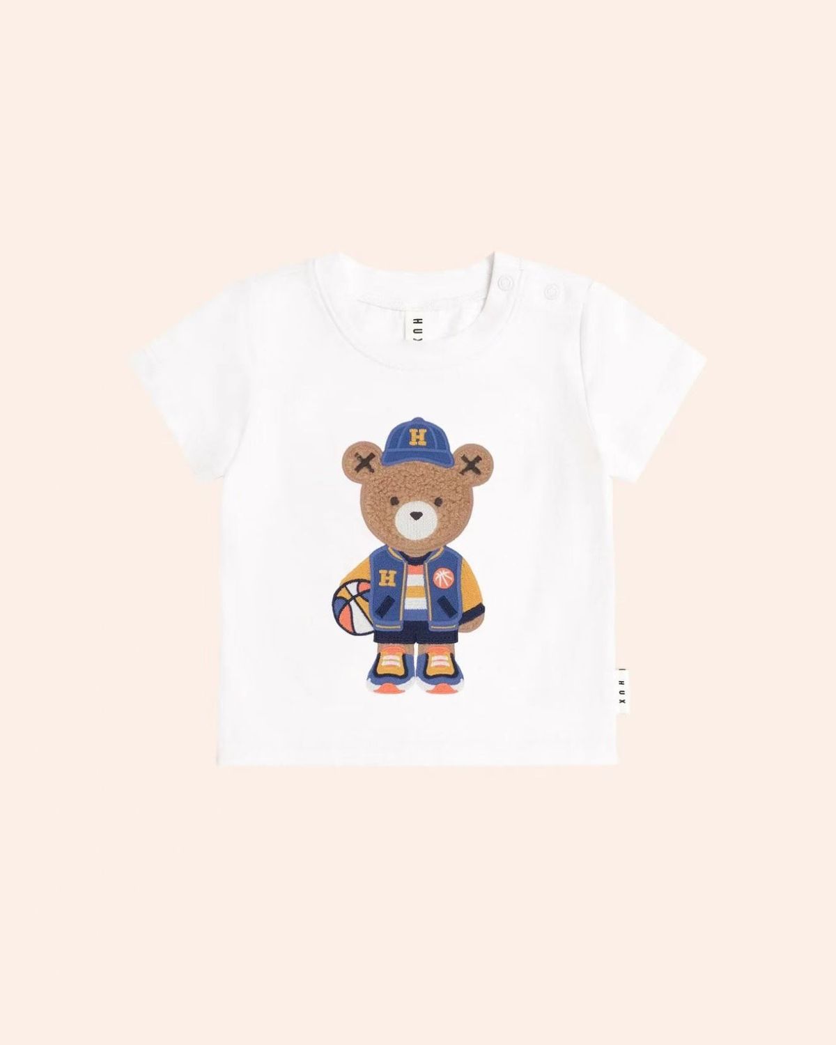 HUXBABY BALLER TEE, Color: WHITE, Size: 3Y