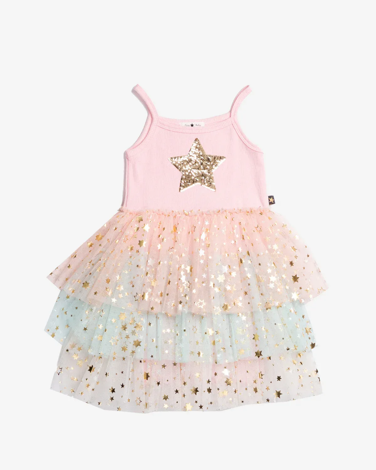 Petite Hailey Nora Three Layered Tutu Dress, Color: Peach, Size: 5Y