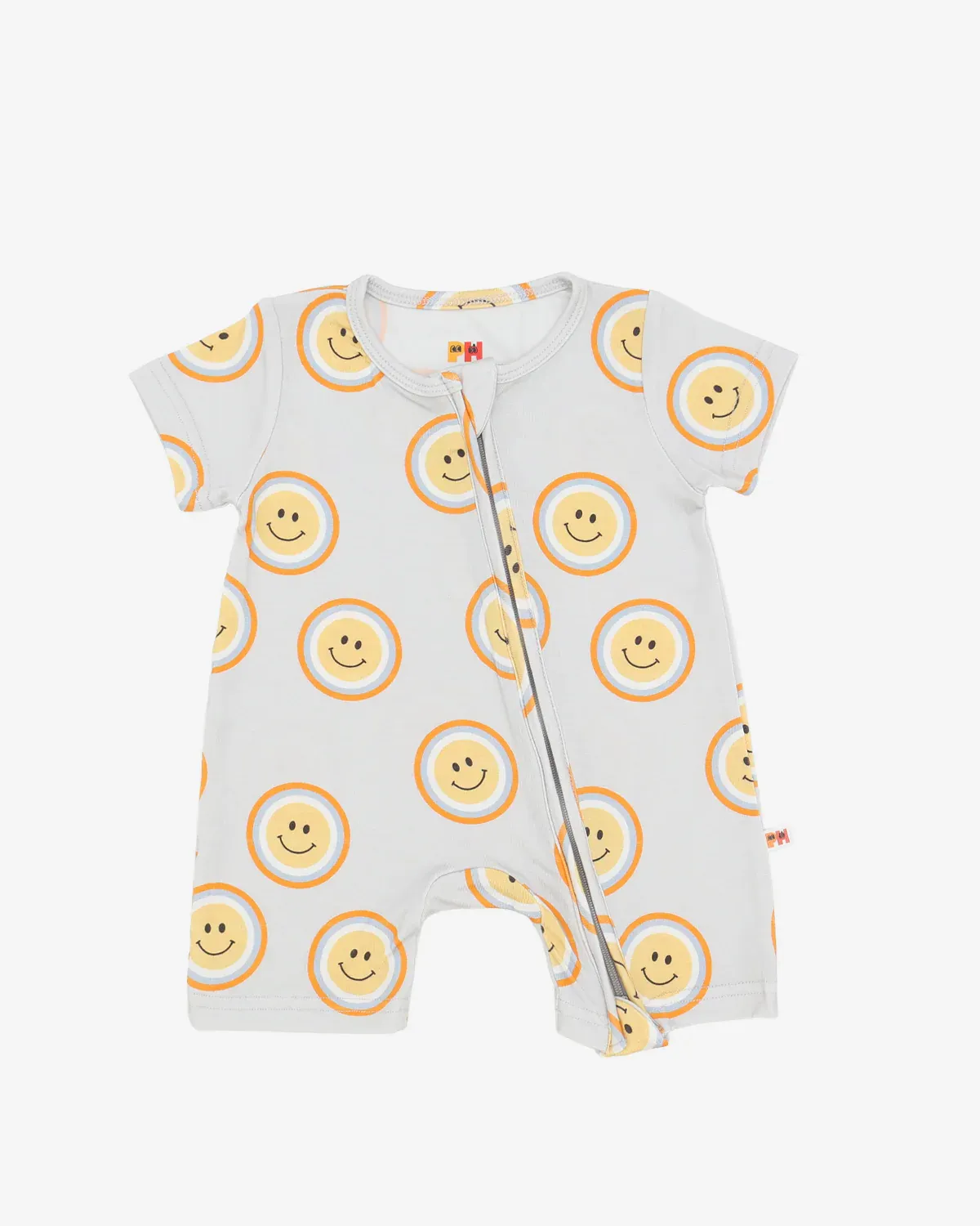 Petite Hailey Bamboo SS Zipper Romper