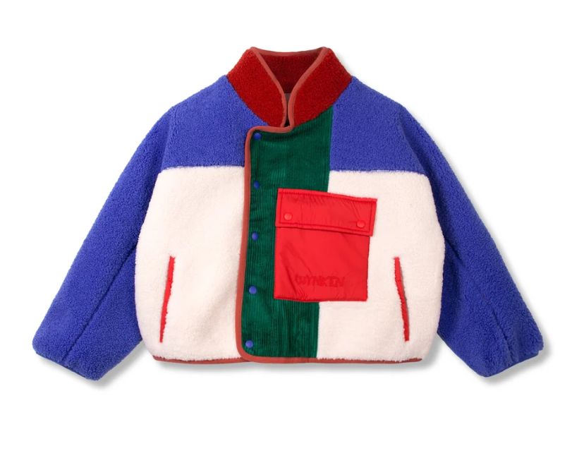 Wynken Faux Fur Jacket, Color: Ecru, Size: 6Y