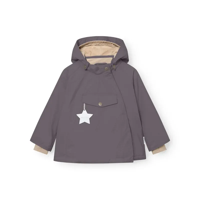 MINI A TURE Winter Jacket, Color: Plum Kitten, Size: 2Y