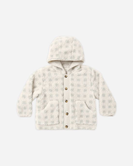 RYLEE CRU LODGE JACKET, Color: SAGE CHECK, Size: 4/5Y