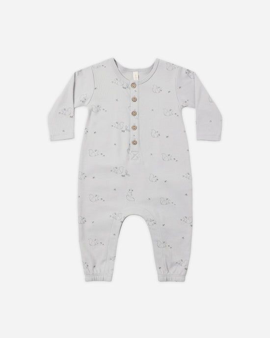 QUINCY MAE LONG SLEEVE JUMPSUIT, Color: SQUIRREL, Size: 6/12M