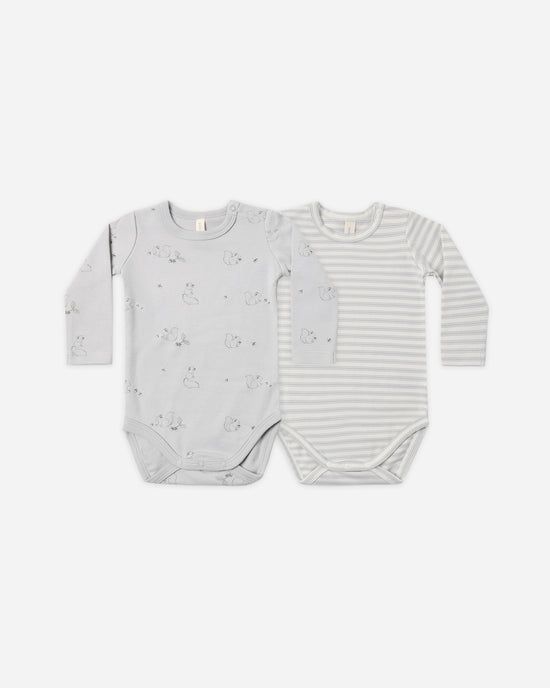 QUINCY MAE JERSEY BODYSUIT 2 PACK, Color: SQUIRREL, Size: 6/12M