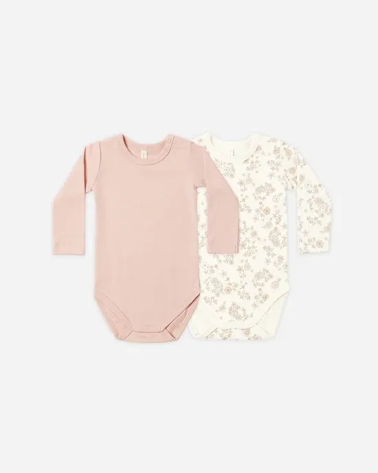 QUINCY MAE JERSEY BODYSUIT 2 PACK, Color: ROSE, Size: 6/12M
