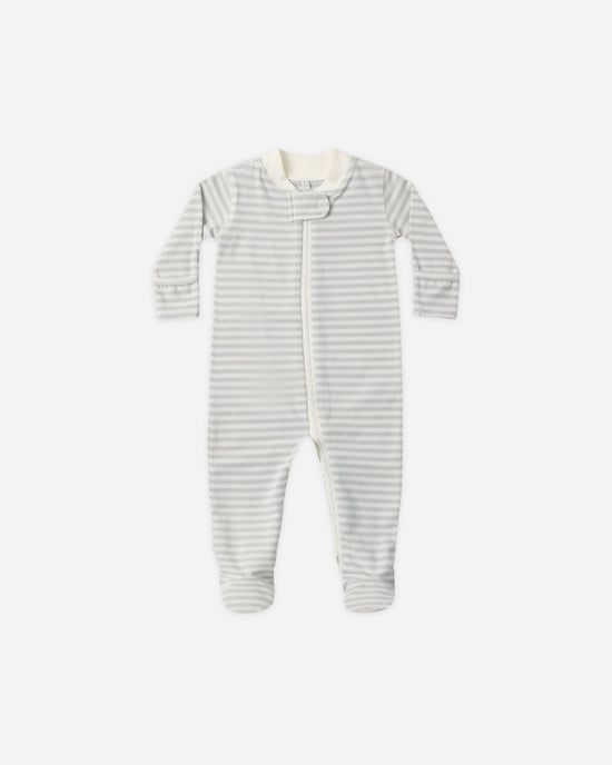 QUINCY MAE ZIP LONG SLEEVE SLEEPER FOOTIE, Color: CLOUD, Size: 6/12M