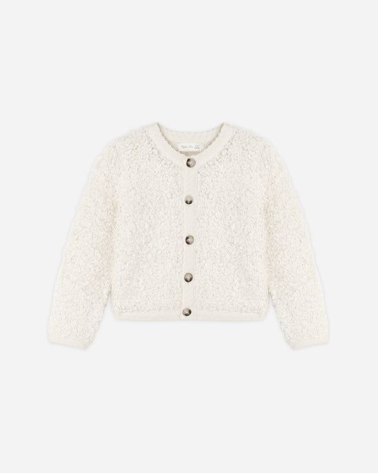 Rylee Cru Chloe Cardigan, Color: Natural, Size: 4/5Y