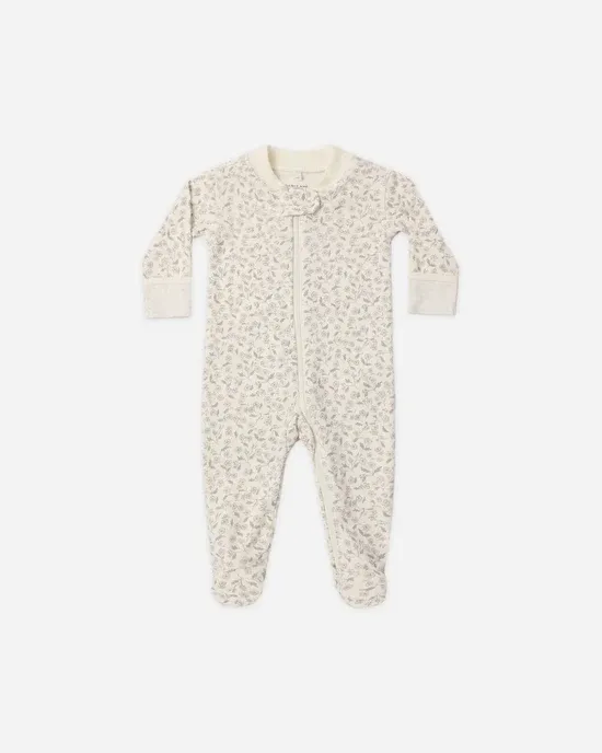 Quincy Mae Long Sleeve Sleeper Footie, Color: Floret, Size: 6/12M
