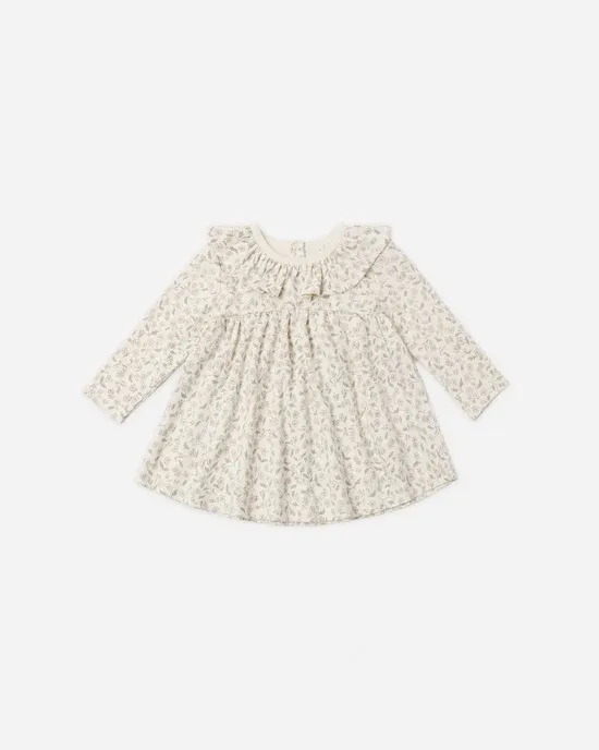 Quincy Mae Ruffle Collar Jersey Dress, Color: Floret, Size: 18/24M