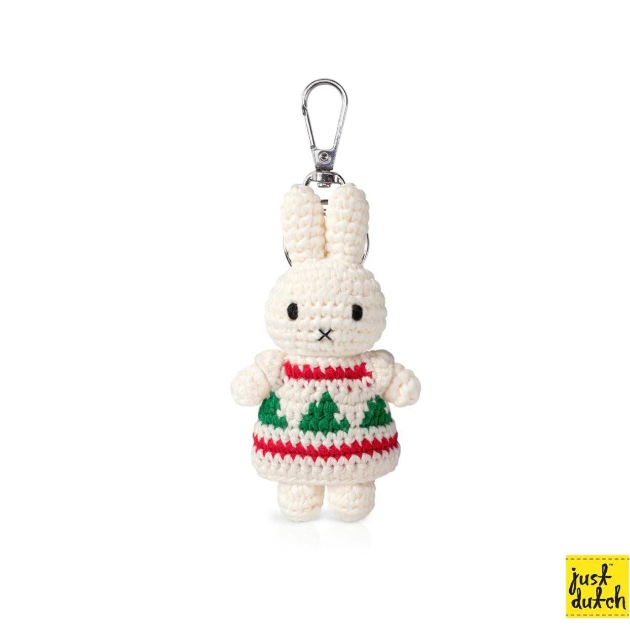Just Dutch Miffy Bagcharm, Color: Christmas, Size: 15CM