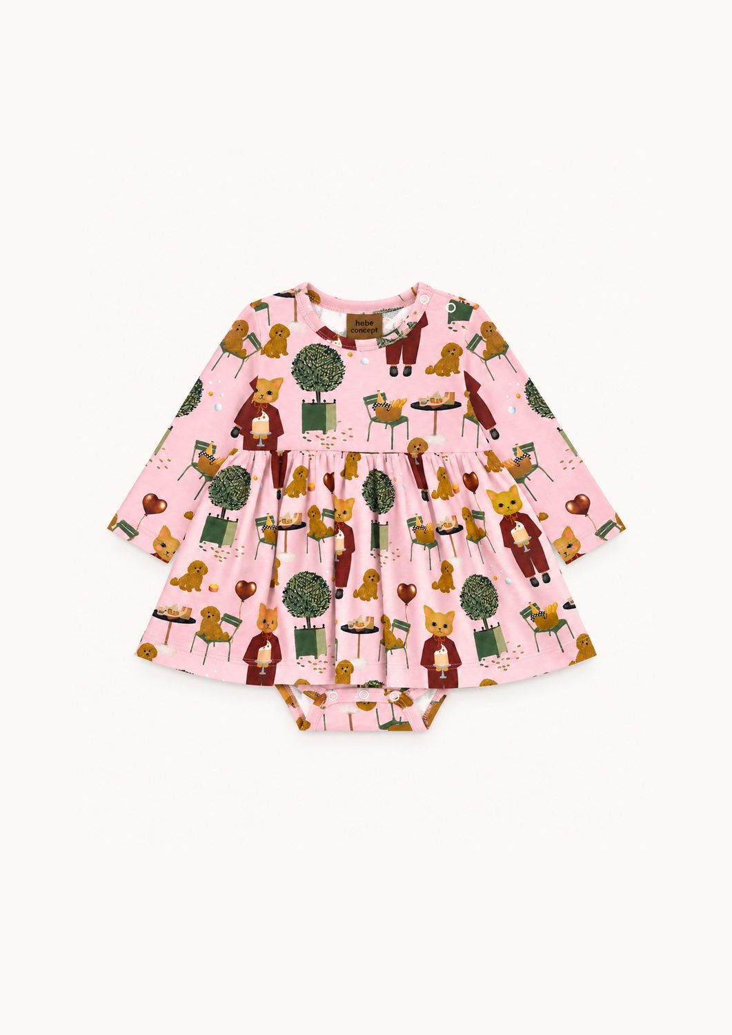 Hebe Body Dress, Color: PINK, Size: 6/12M