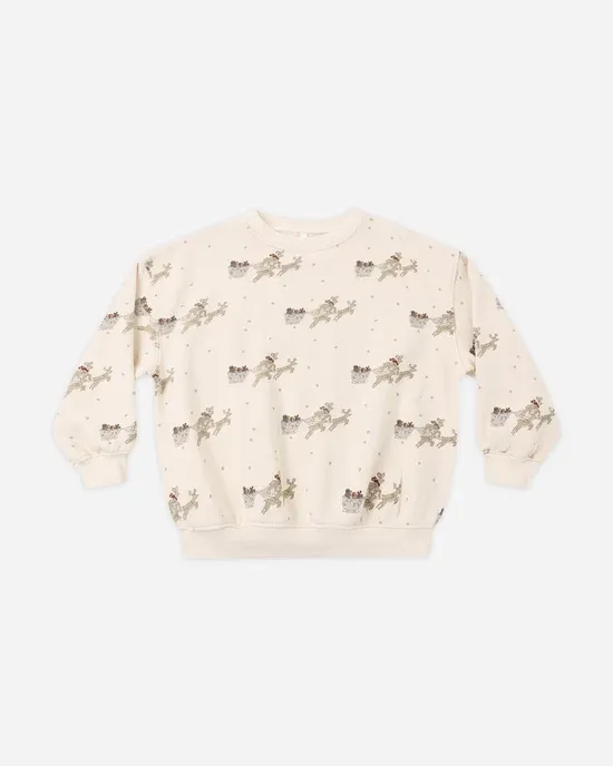 Rylee Cru Sweatshirt, Color: Reindeer, Size: 2/3Y