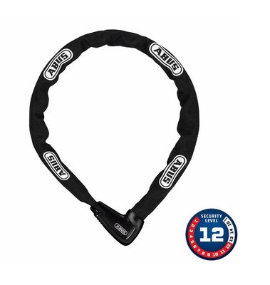 Abus, Steel-O-Chain 9809 Chain with Key 4.6&#39; Black