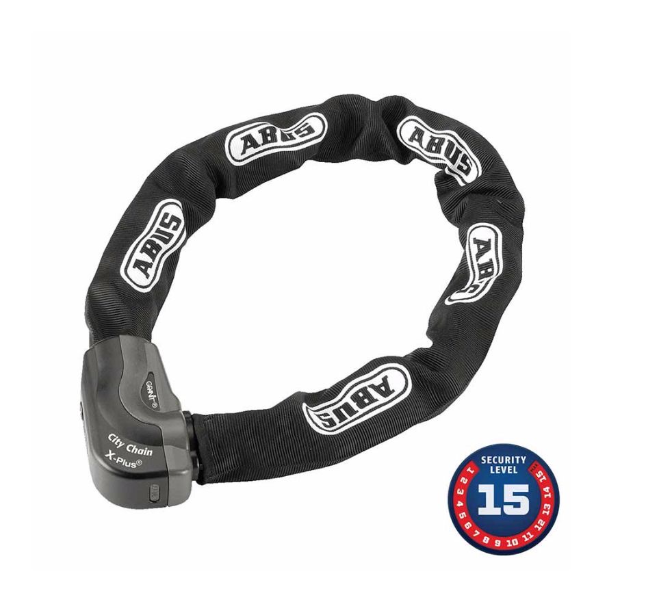 Abus Granit City XPlus 1060 Chain Lock 10mm with key 140cm 4.6&quot; Black