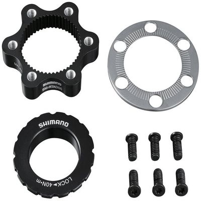 Shimano Centerlock 6-Bolt Mount Adapter SM-RTAD05, With Outer Serration Lock Ring, Ind. Pack