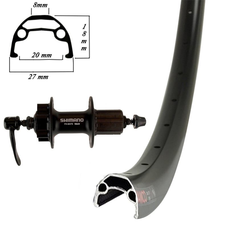 27.5 Rear Wheel Double Black Disc Only - Damco M475 - 6 Bolt