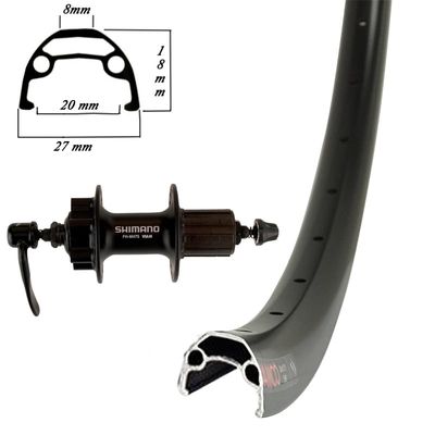 27.5 Rear Wheel Double Black Disc Only - Damco M475 - 6 Bolt