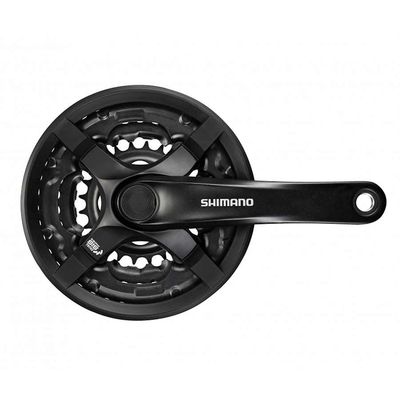 Shimano FC-TY501 Crankset 48/38/28  Riveted 170mm  - Black - 6/7/8 Speed