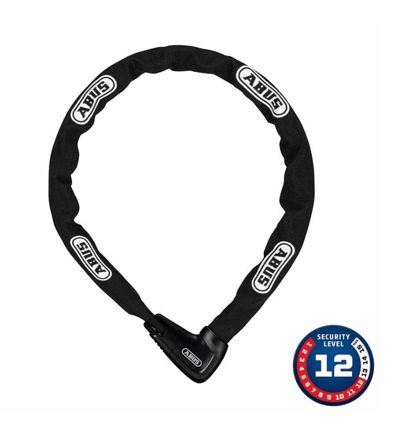 Abus Steel-O-Chain 9809K Chain with Key 3.6&#39; Black XPlus