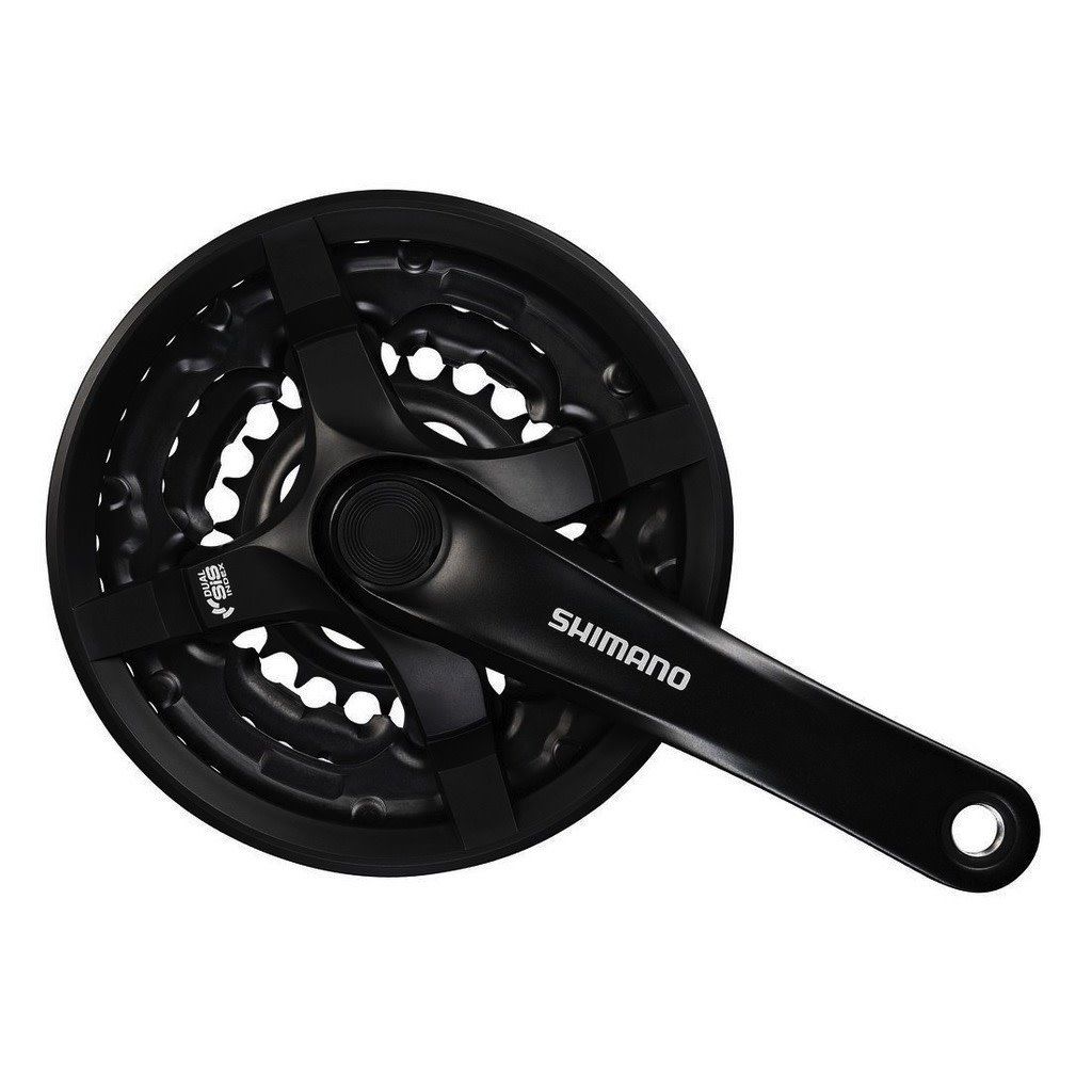 Shimano FC-TY501 Crankset 42/34/24 Riveted 175mm - Black - 6/7/8-Speed