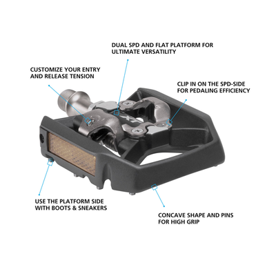 Shimano Pedal PD-T8000 - Deore XT SPD - W/Reflector - W/Cleat (SM-SH56)