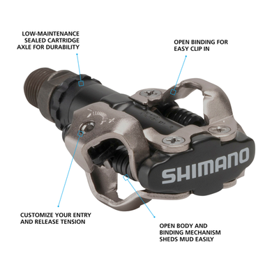 Shimano Pedal, PD-M520L SPD Pedal -Black W/cleat (SM-SH51)