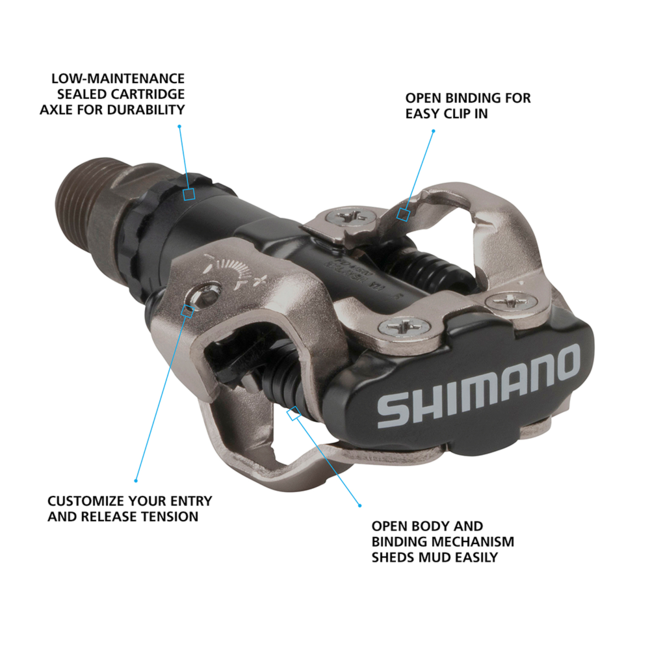 Shimano Pedal, PD-M520L SPD Pedal -Black W/cleat (SM-SH51)