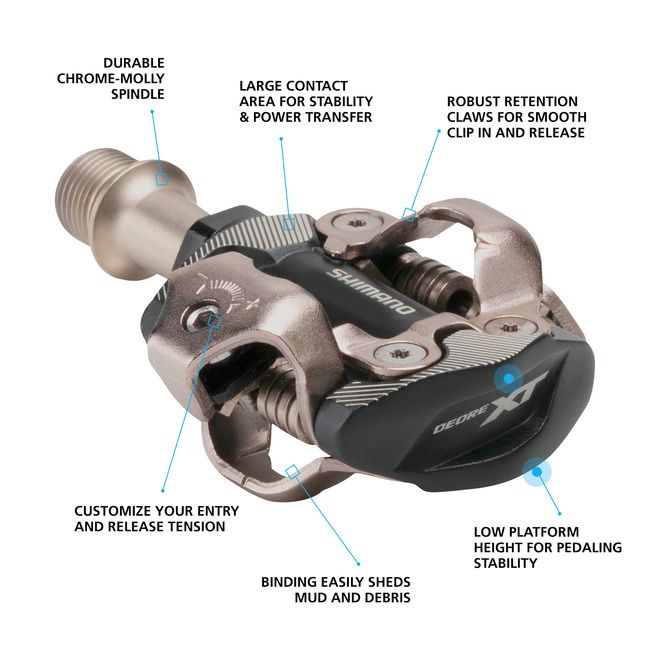 Shimano Pd M 8100 Deore XT SPD Pedal W/Cleat SM S H 51