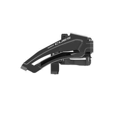 Shimano Cues Front Derailleur FD-U8010-L -2 x 10/11 Speed - Low Clamp/Top-Swing - 34.9mm Band (W/31.8 &amp; 28.6mm Adapter) CS-Angle: 63-68  for Top Gear: 46T, - CL: 48.8mm