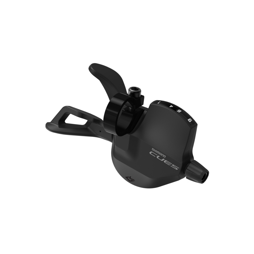 Shimano Cues Shift Lever SL-U4010-9R Right 9-Speed Shifter Rapidfire Plus - 2050mm Inner W/ Optical Gear Display W/OT-SP41 - Black Outer 600x300mm