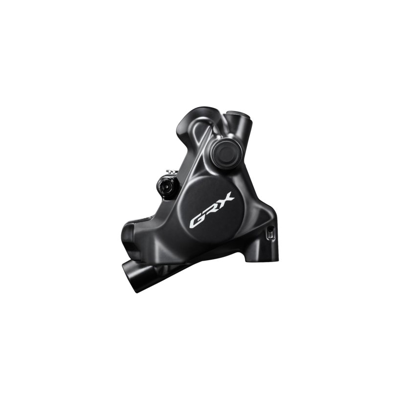Shimano BR-RX820 GRX Hydraulic Disc Brake - Rear - Flat Mount - W/fixing Bolt for Mount Thickness 25mm - W/o Adapter - W/l05a Resin Pad (W/fin)