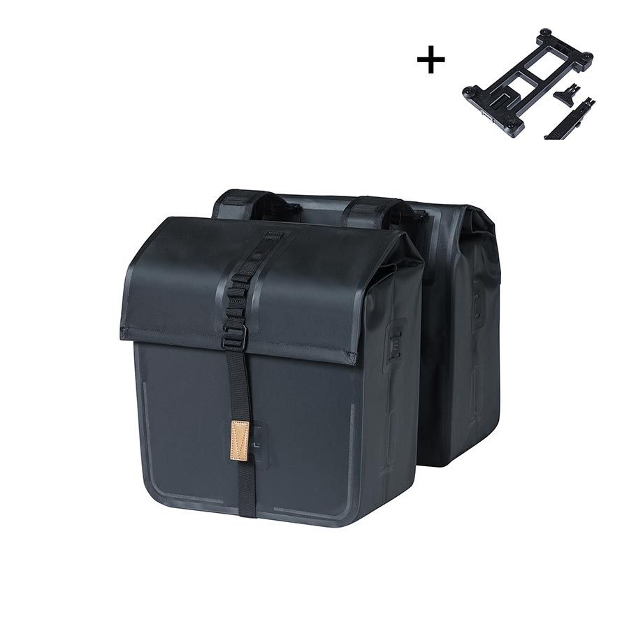 Basil Urban Double Pannier - 50L - Black - Pair