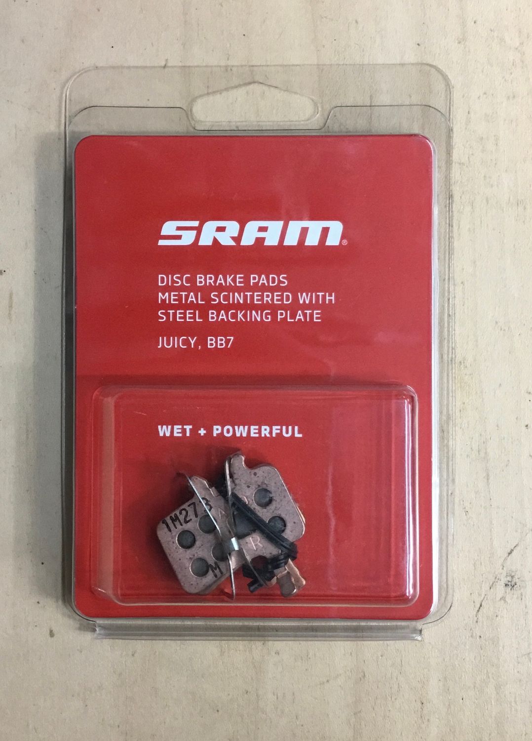 SRAM/Avid, Juicy &amp; BB7, Disc brake pads, Sintered metal, Steel back plate, pair