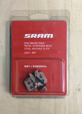 SRAM/Avid, Juicy &amp; BB7, Disc brake pads, Sintered metal, Steel back plate, pair