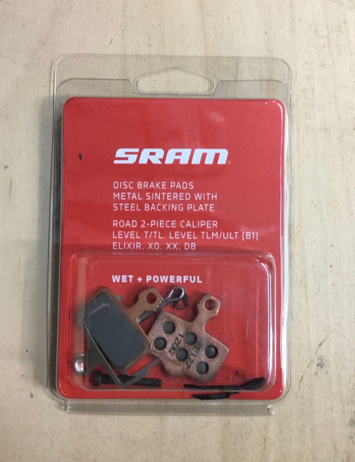 SRAM Disc Brake Pads Shape: SRAM Level/Elixir/X0/XX/DB 2 Piece Road Metallic Composite - Pair