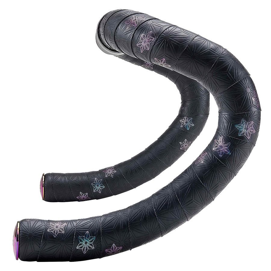 Supacaz Super Sticky Kush Galaxy Bar Tape, Color: Oil Slick Print w/ Oil Slick Plugs