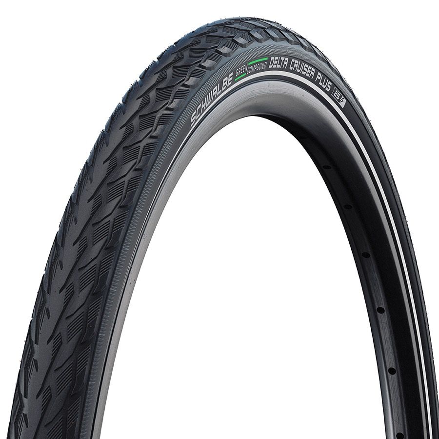 Schwalbe Delta Cruiser Plus Hybrid Tire  26" x 2.00  Wire Clincher/Green Compound PunctureGuard Reflex