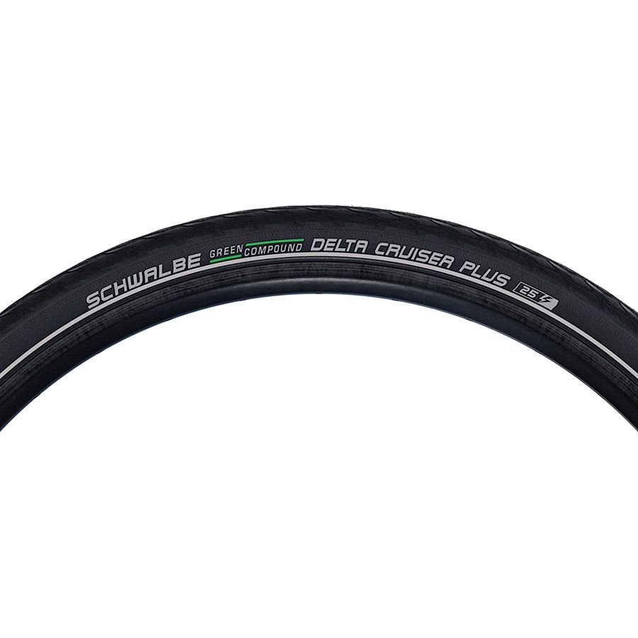 Schwalbe Delta Cruiser Plus Hybrid Tire  26" x 2.00  Wire Clincher/Green Compound PunctureGuard Reflex