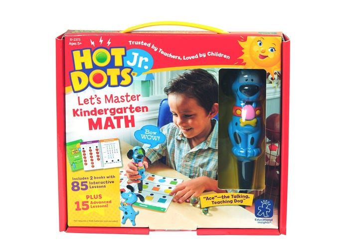 Hot Dots® Jr Let's Master Kindergarten Math Set with Ace—The Talking, Teaching Dog® Pen