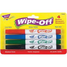 4-Pack Standard Colors wipe off markers