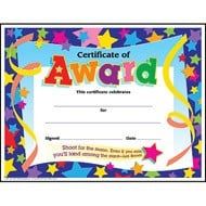 Certificate of Award Colorful Classics Certificates