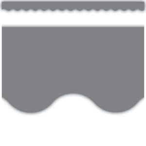Scalloped Border Trim:  Gray