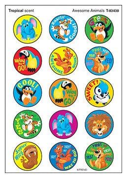 Awesome Animals Tropical Scent Stickers