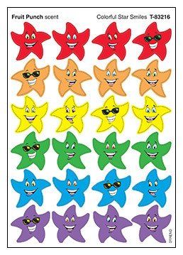 Colorful Star Smiles/Fruit Punch Stickers
