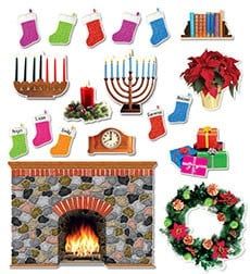 Holiday Hearth Bulletin Board Set