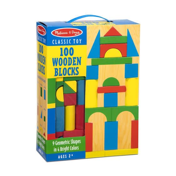 100 Wood Blocks Set