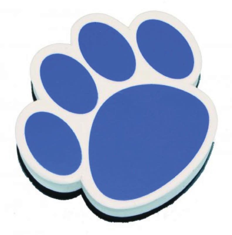 Magnetic Whiteboard Eraser Blue Paw